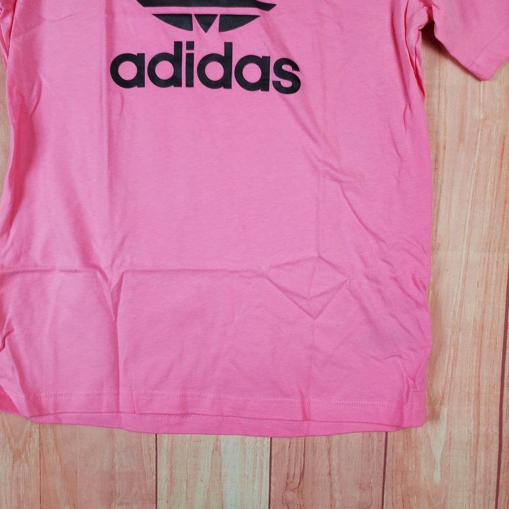 adidas Originals Trefoil Shirt Mens Sz S Pink Black Graphic - Picture 3 of 11